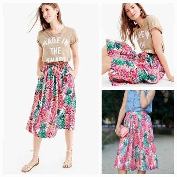 J. Crew Dresses & Skirts - J.Crew Pink Ratti Pineapple‎ Skirt